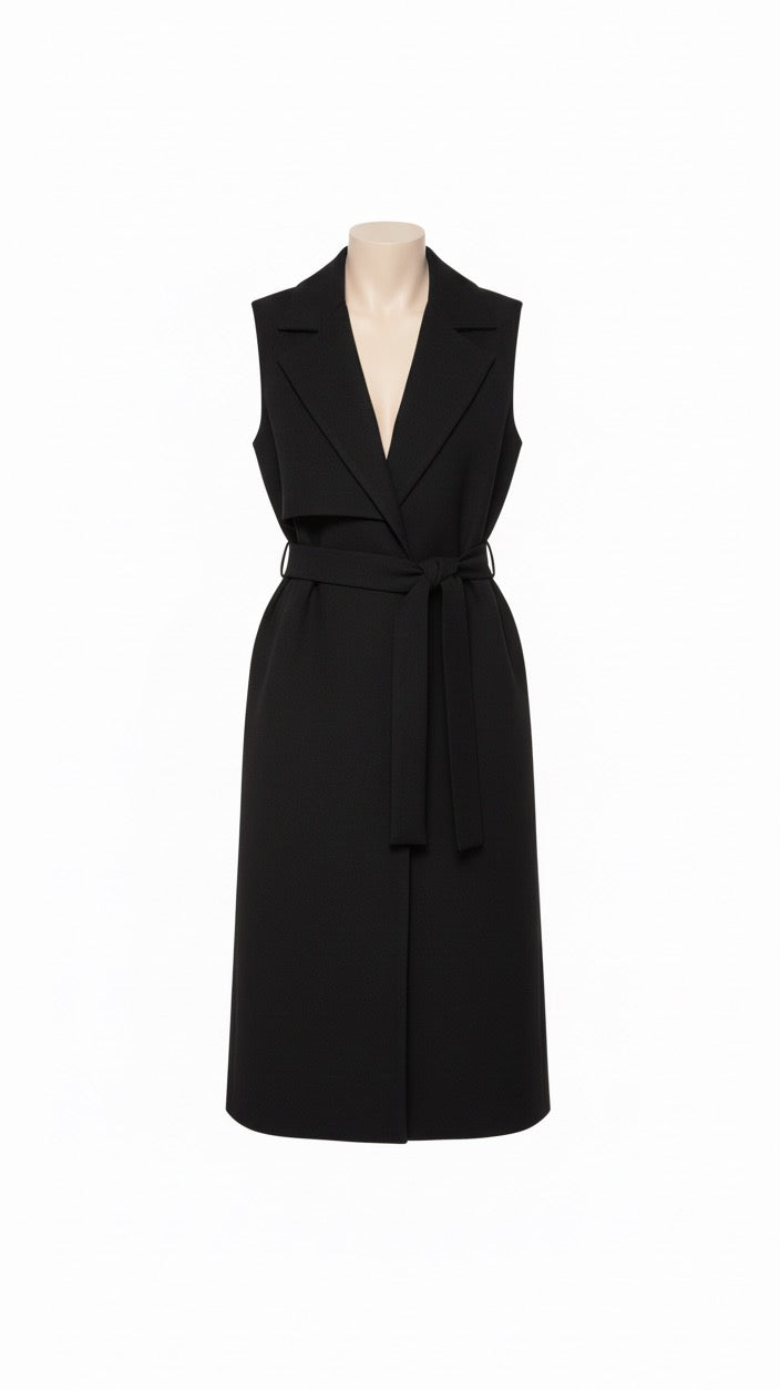 Black Vest Style Coat