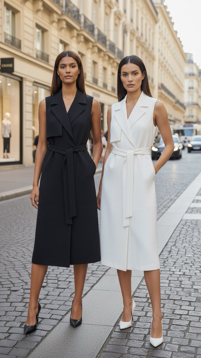 Black Vest Style Coat