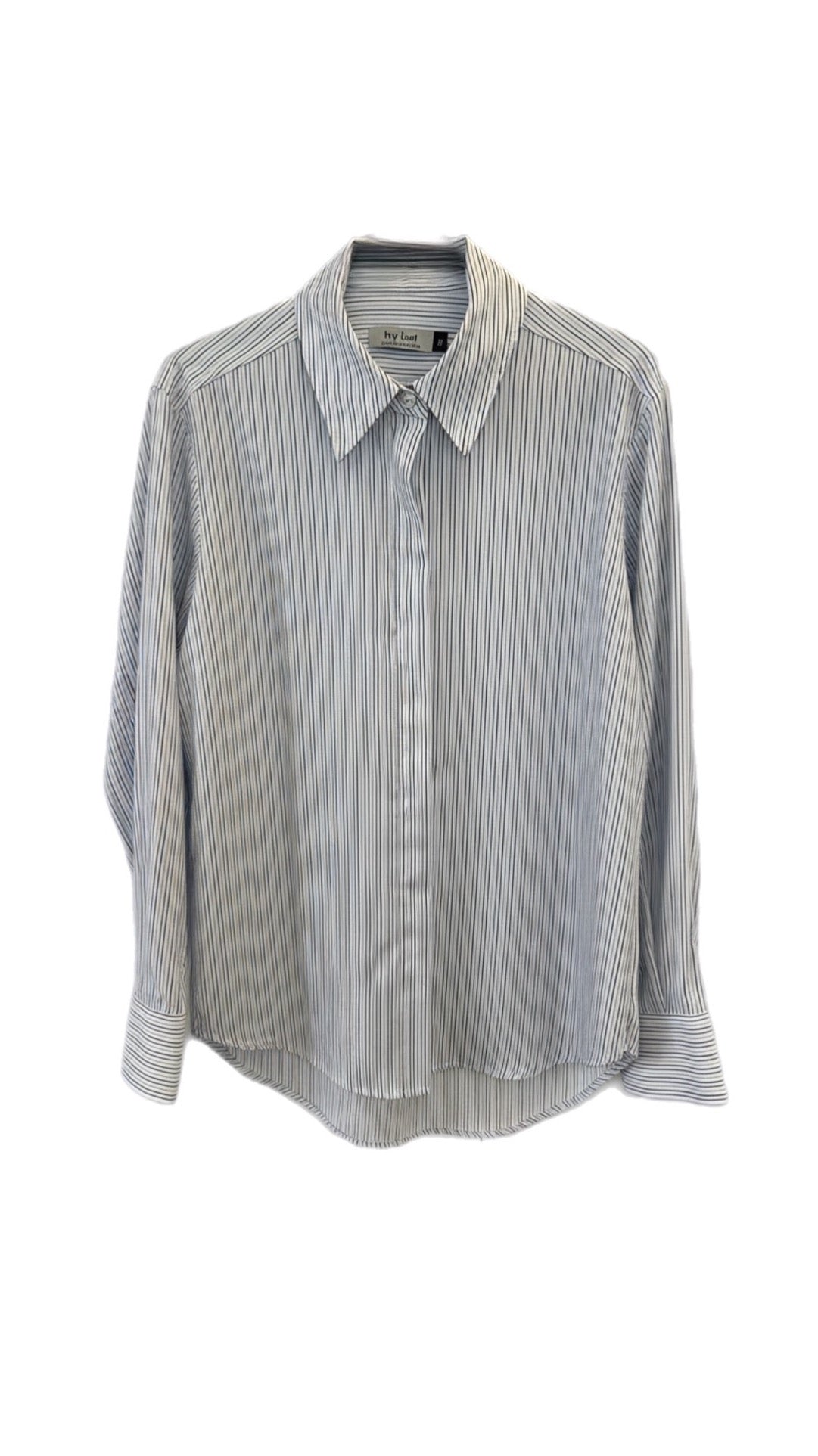 Brown Strip Button Down Shirt