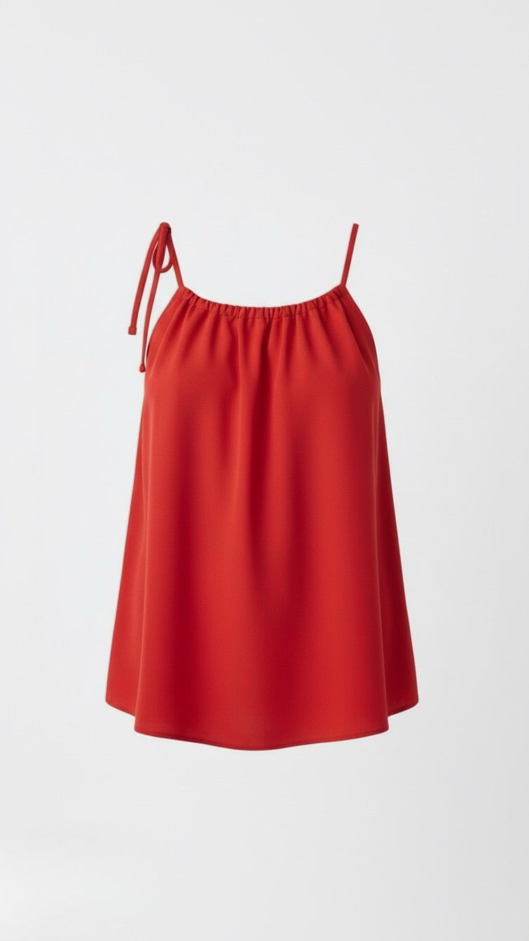 Red Strappy Tank Top