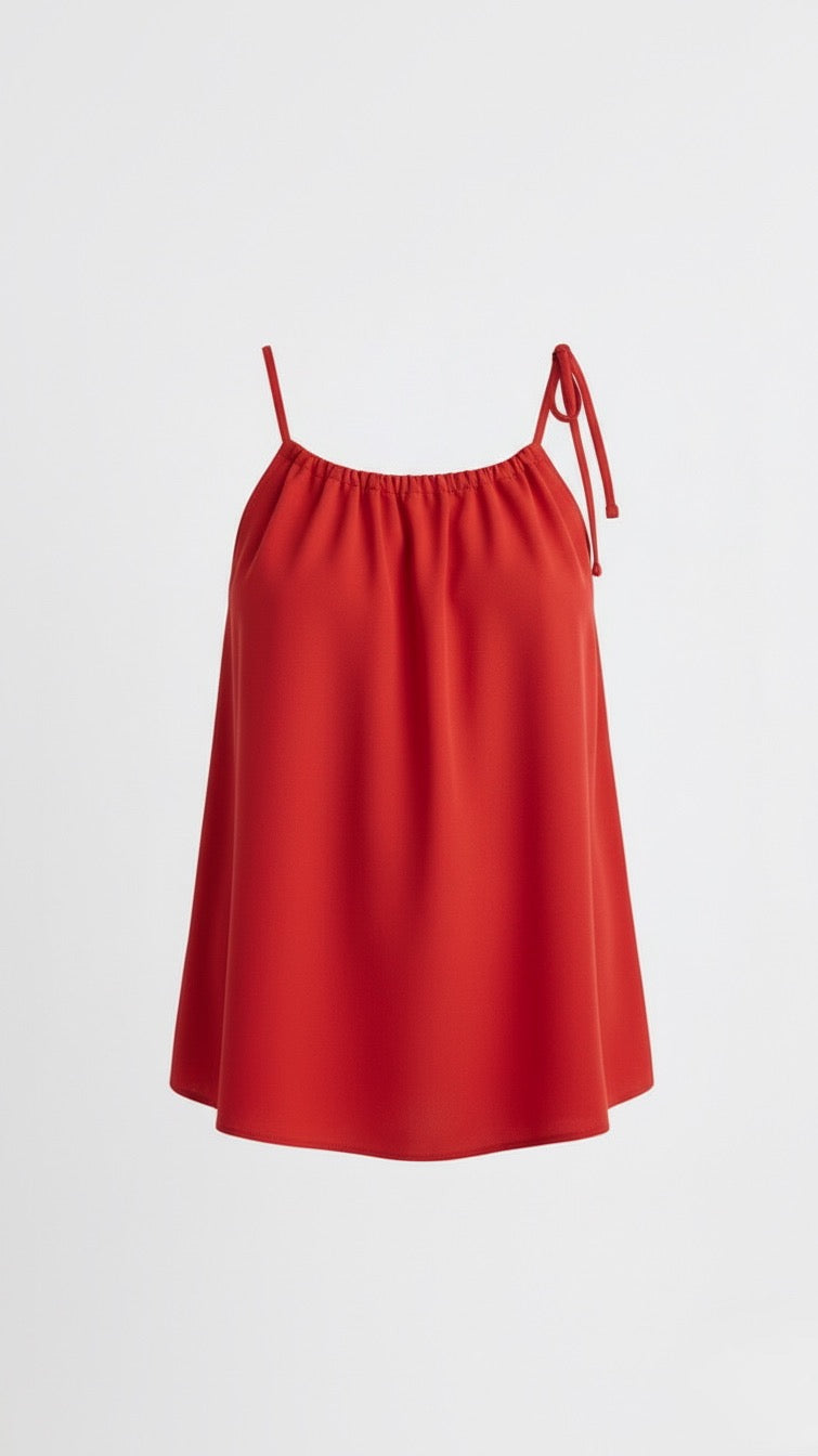 Red Strappy Tank Top