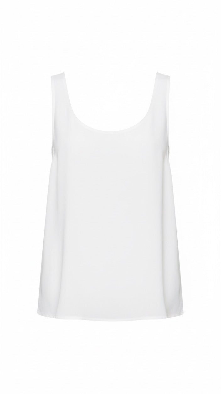 White Sleeveless Blouse